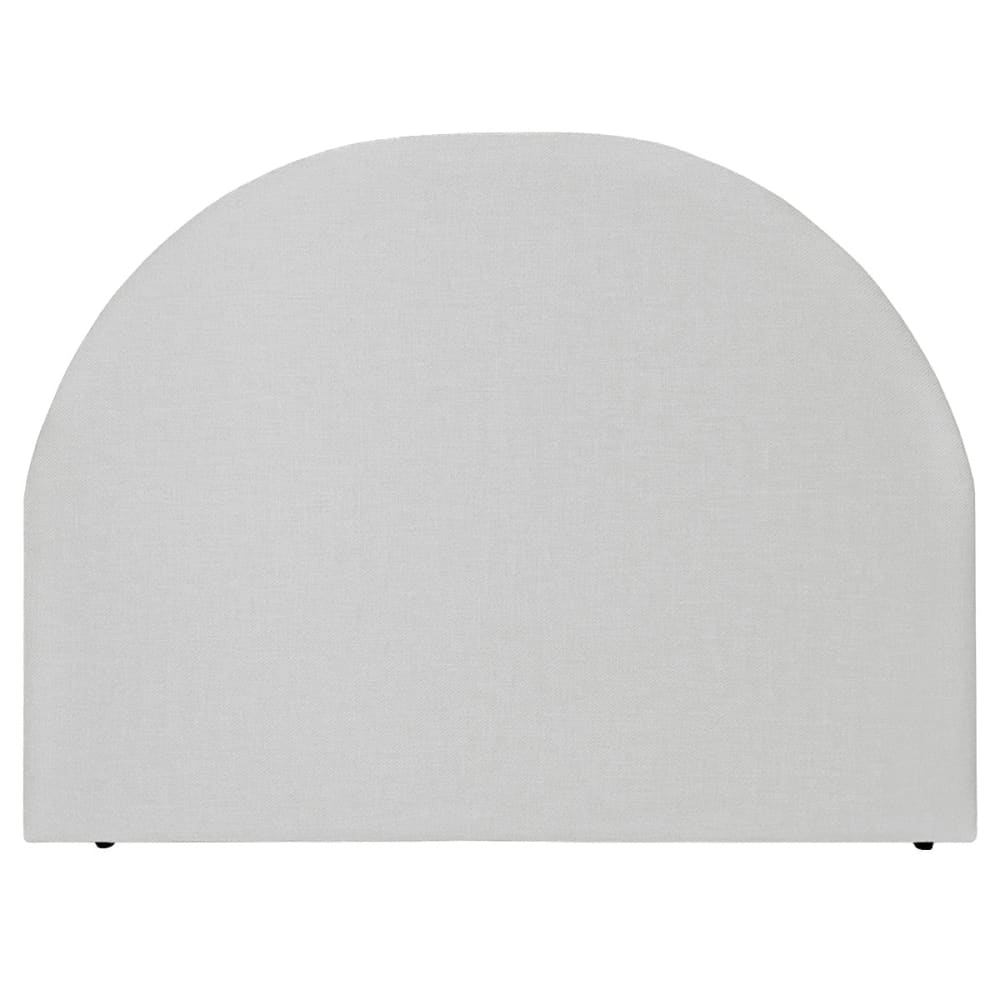 NATYAL Gepolstertes gewölbtes Kopfteil für Bett 150 cm in Perlgrau style seaside - Stoff