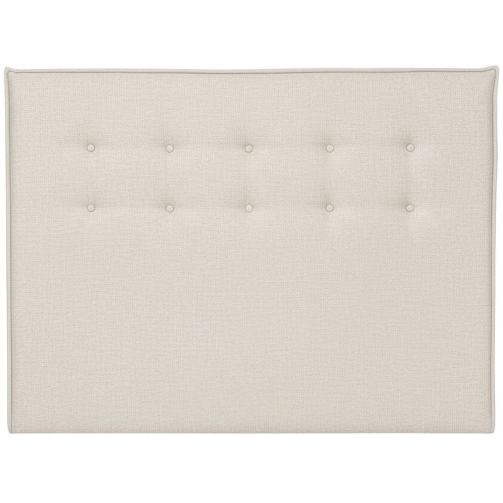 Tête de lit tapissée capitonnée pour lit de 150cm couleur écru