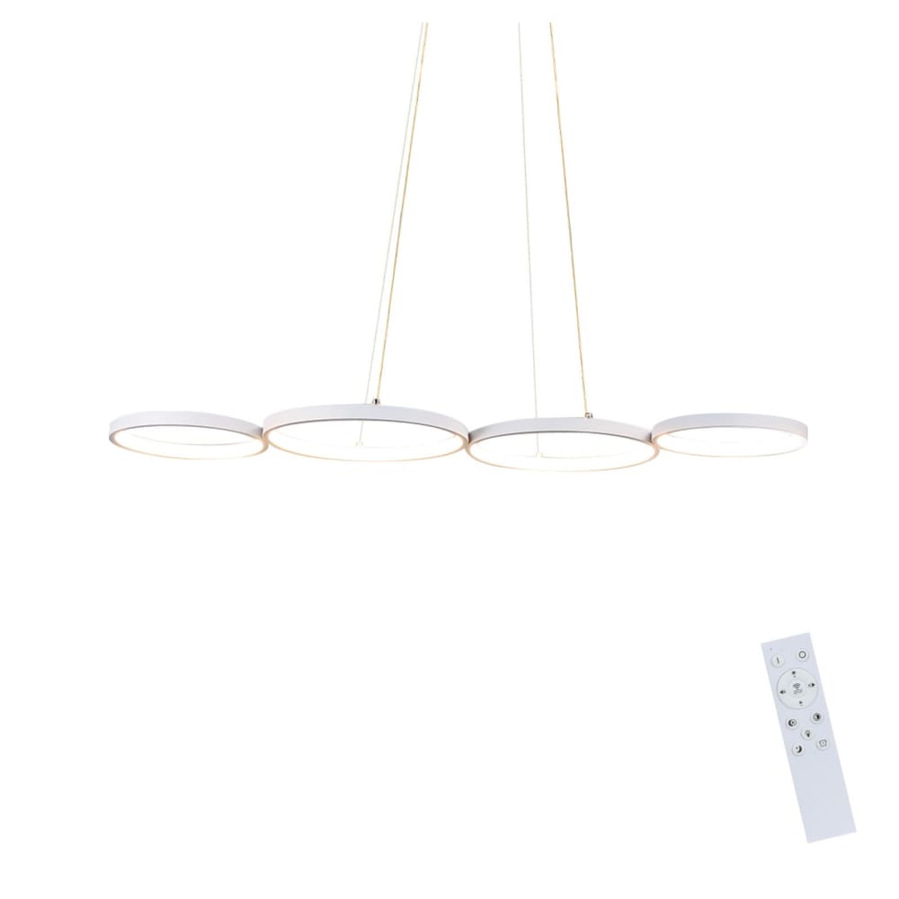 Suspension en fer, aluminium et silicone, blanc, h.160cm