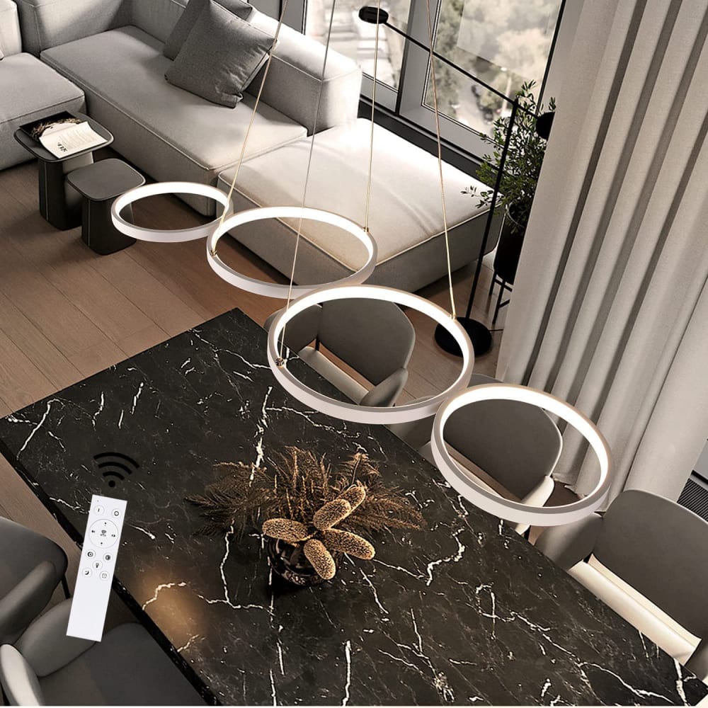 Suspension en fer, aluminium et silicone, blanc, h.160cm — vue 3