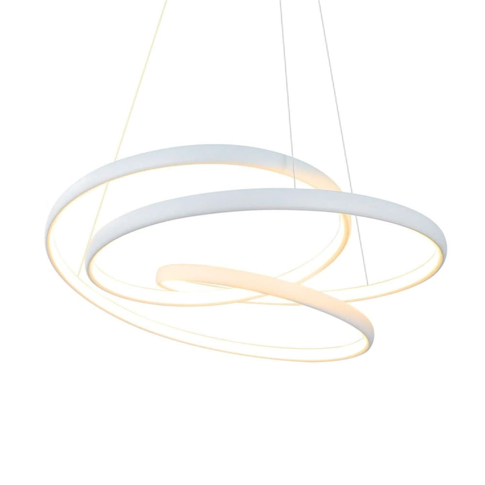 Suspension en aluminium, fer et silicone, blanc, h.150cm
