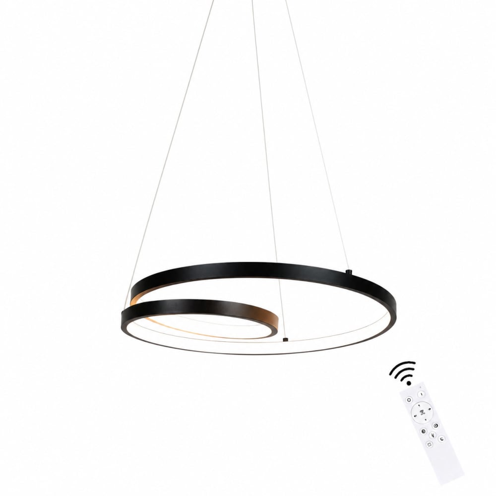 Suspension en aluminium et fer, noir, h.154cm