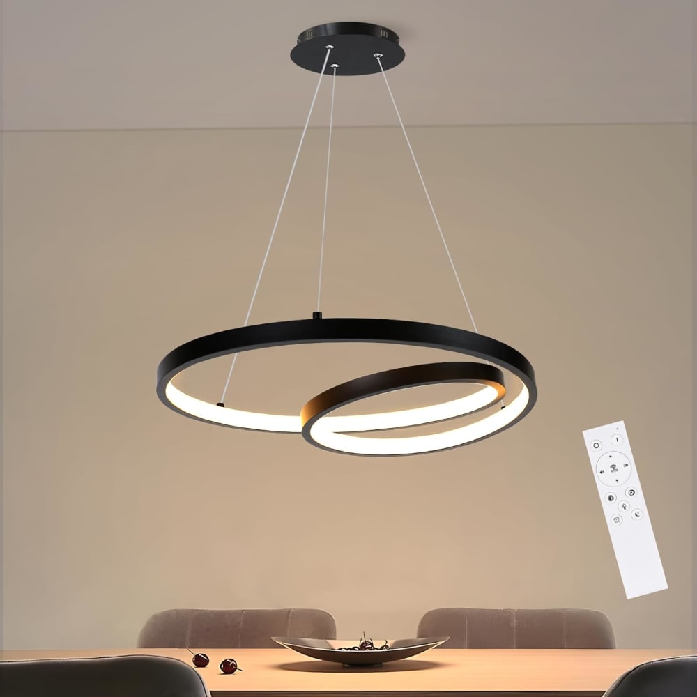 Suspension en aluminium et fer, noir, h.154cm — vue 3