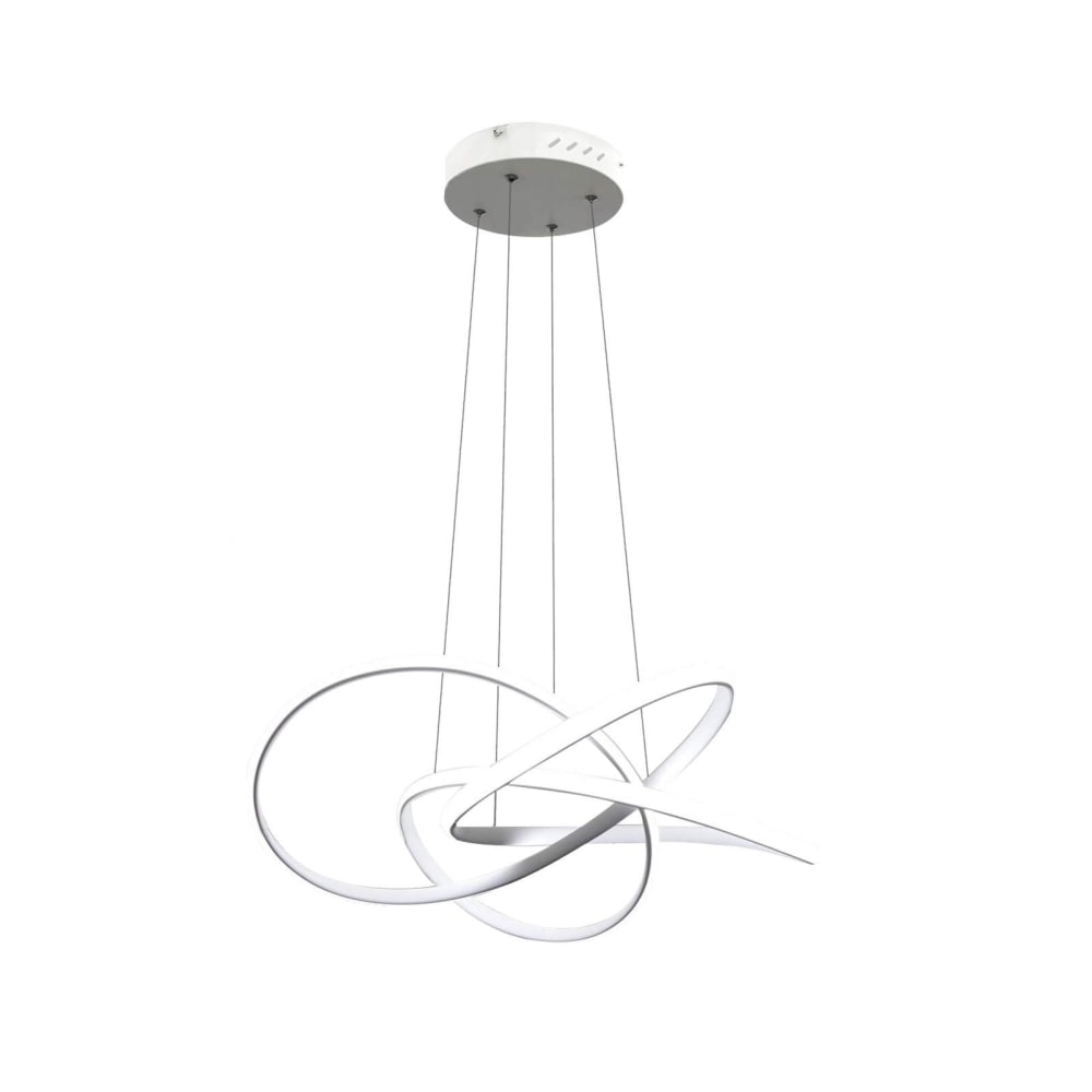 Suspension en fer et aluminium, blanc, h.150cm