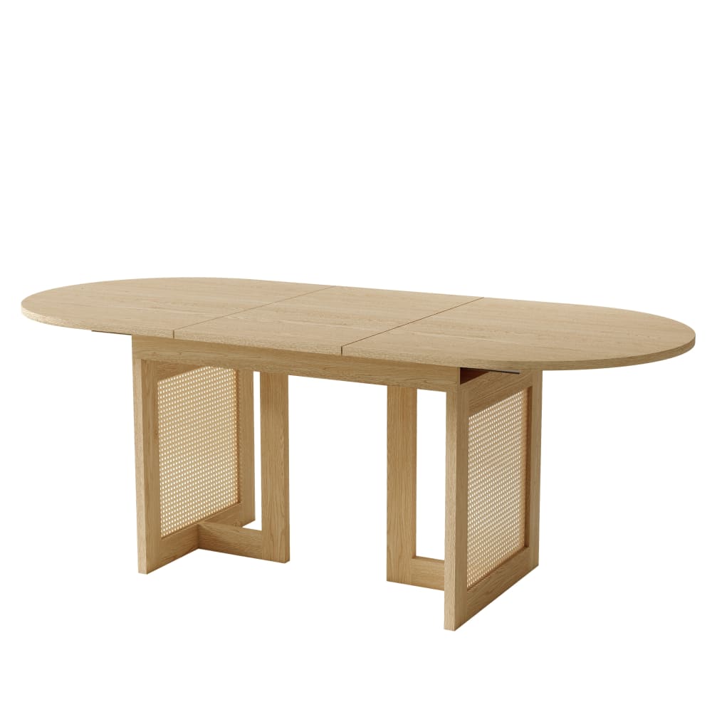 Table de salle à manger extensible effet chêne  150/200x90cm