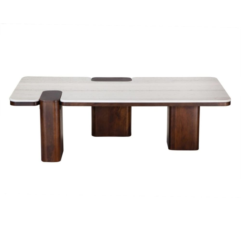 Couchtisch aus Mangoholz und Marmor - Maisons Du Monde