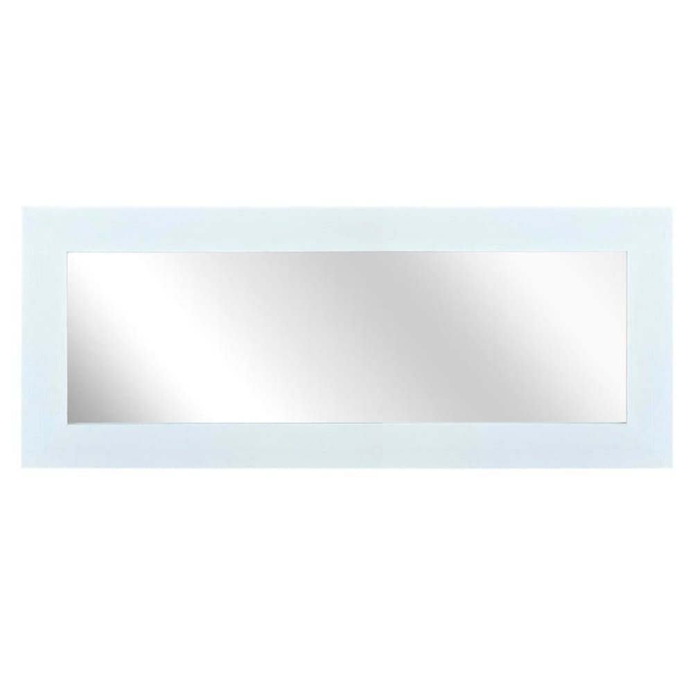 Miroir rectangulaire en bois massif finition blanche 54x154cm Miroir rectangulaire en bois massif finition blanche 54x154cm