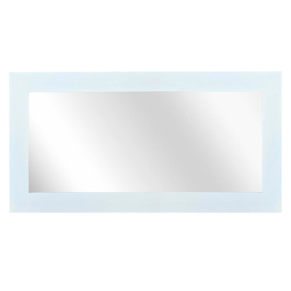Miroir rectangulaire en bois massif finition blanche 70x140cm Miroir rectangulaire en bois massif finition blanche 70x140cm