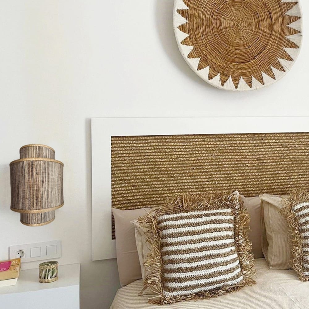 Applique murale en fibre naturelle ton beige et marron — vue 4