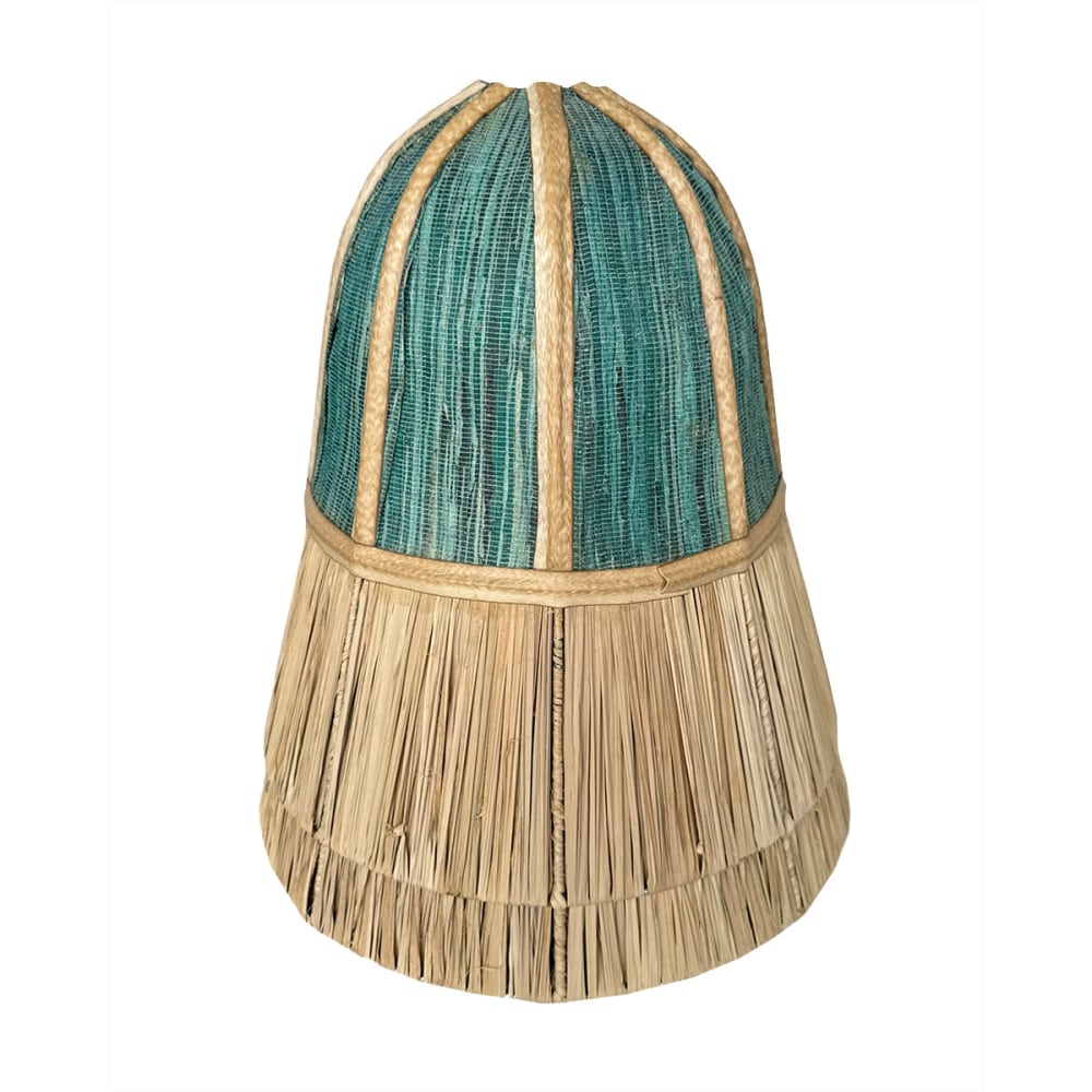 NATYAL Konische Deckenlampe aus Naturfaser in Grün D. 38 cm style seaside Grün Naturfasern