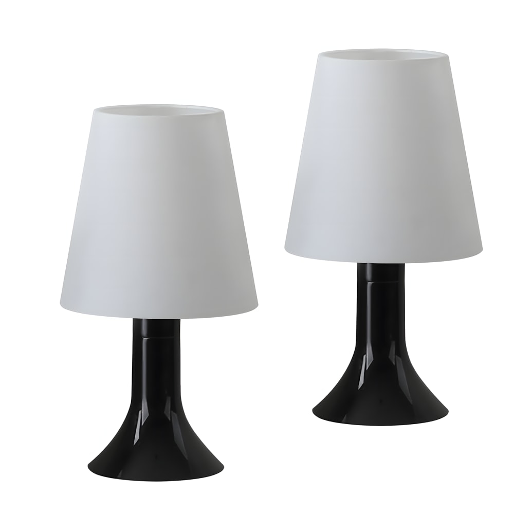 ZMH Tischlampe Kunststoff 9x24.5x13cm Schwarz E14 2er-Set style modern Schwarz Pc - Polycarbonat
