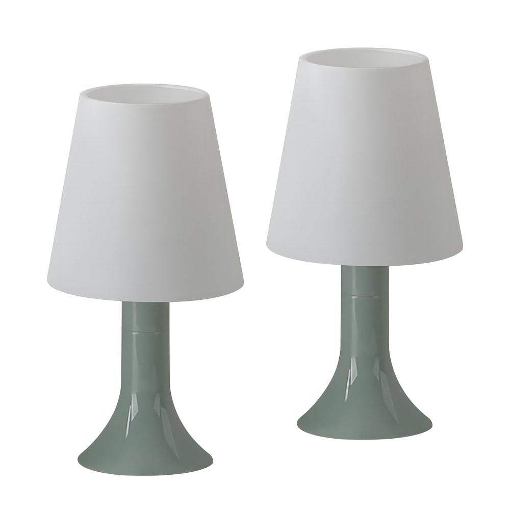 ZMH Tischlampe Kunststoff 9x24.5x13cm Grün E14 2er-Set style modern Grün Pc - Polycarbonat