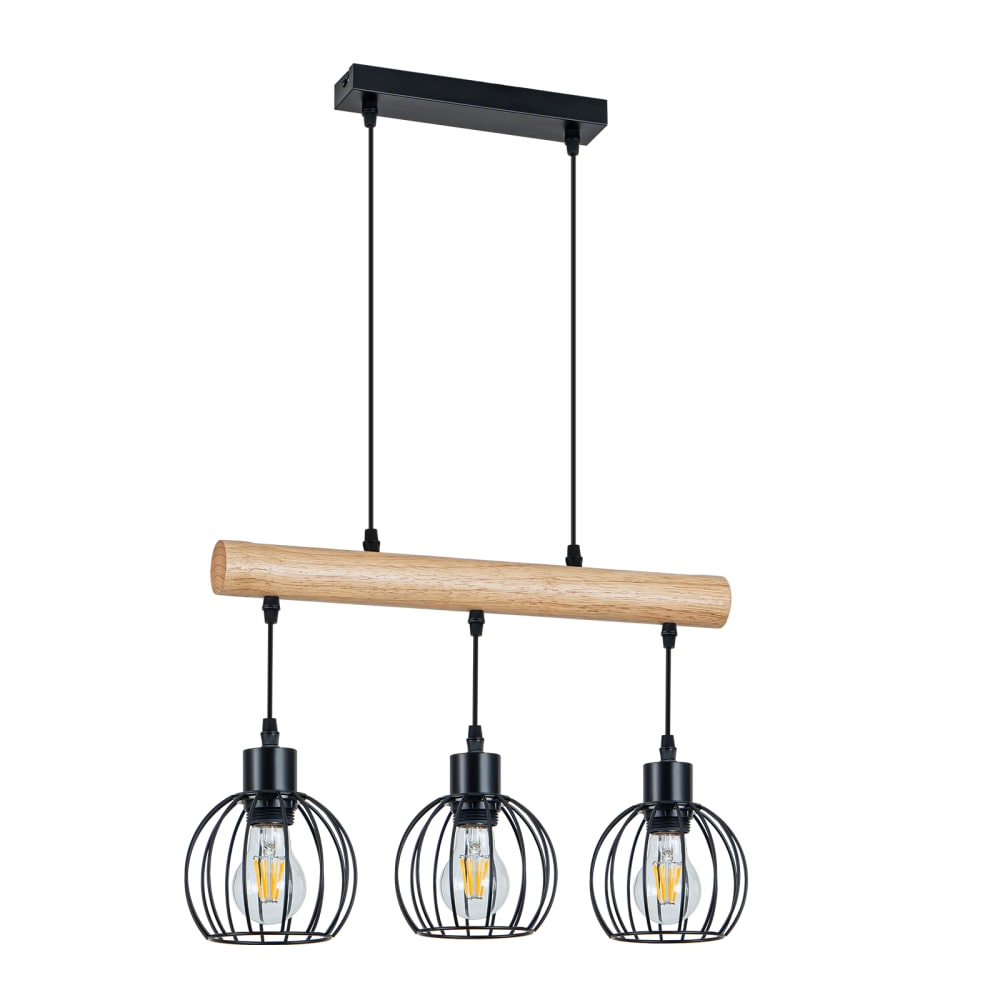 Suspension en fer , noir, h.160cm