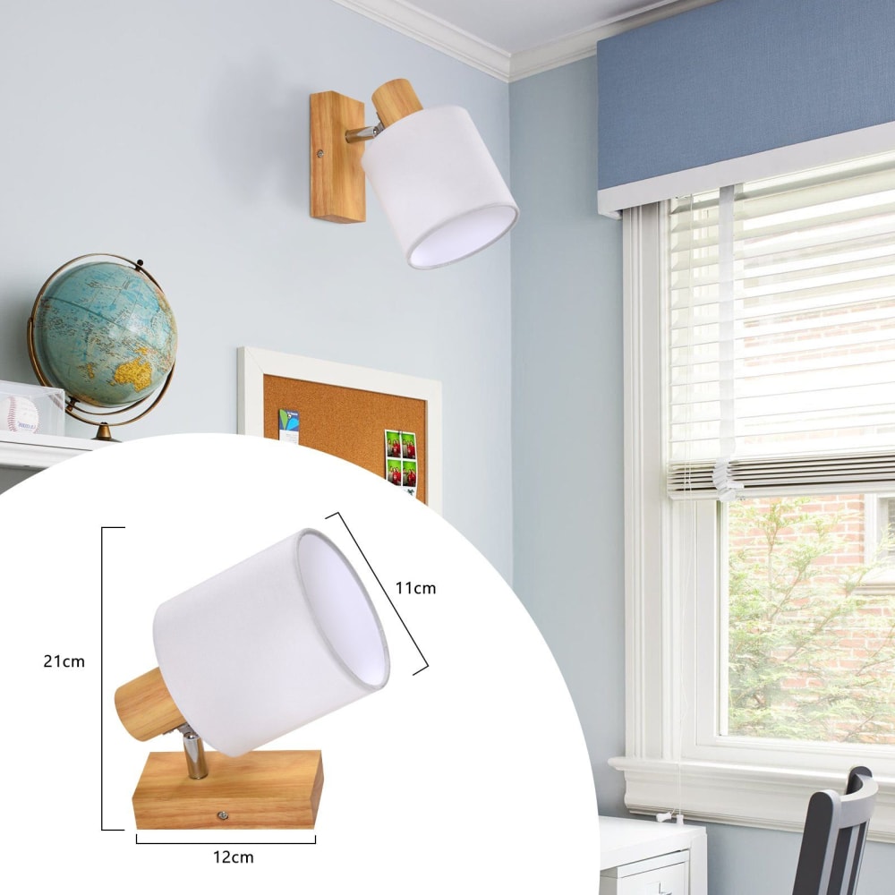 Spot de plafond Abat-jour en Blanc 21x13x13cm e14 1 flammes — vue 4