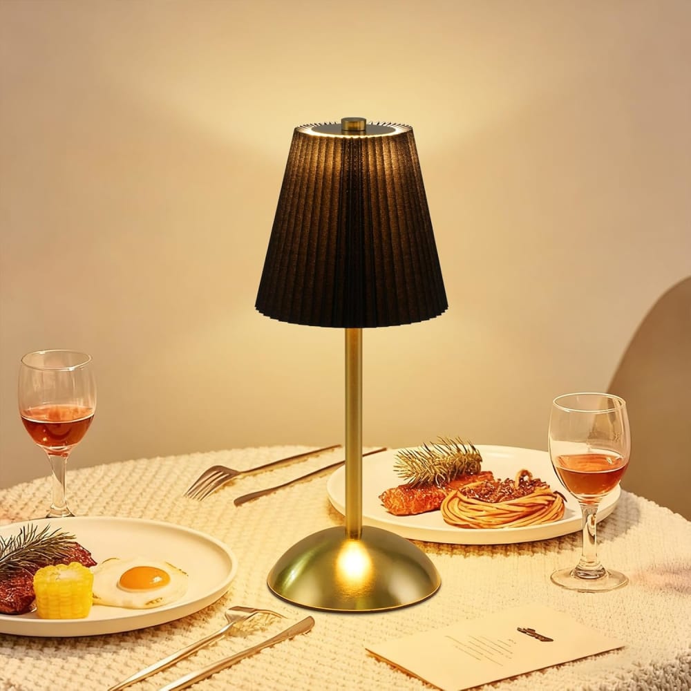 Lampe de table fer noir 11.5x11.5x30cm led lot de 2 — vue 4