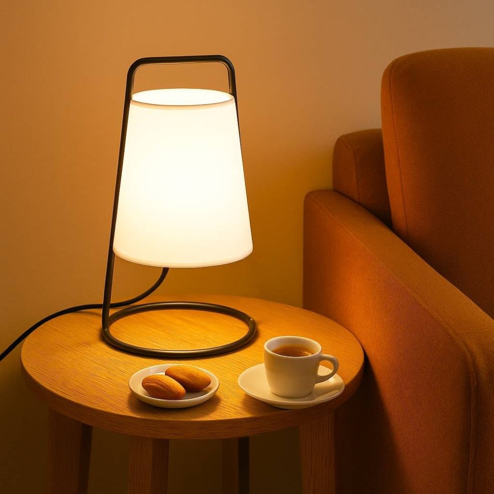Lampe à poser moderne en fer noir 35cm — vue 3