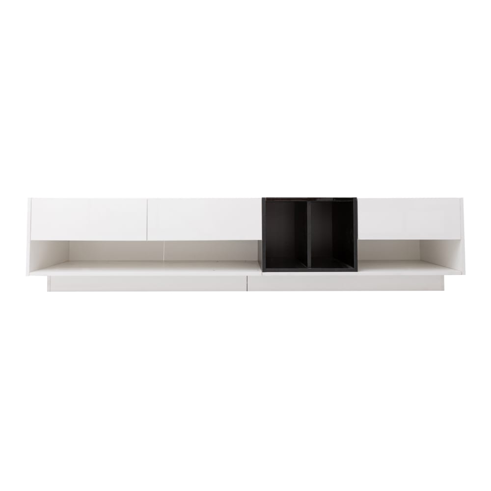 Meuble tv 3 tiroirs et espaces rangement, 190x40x42 cm Meuble tv 3 tiroirs et espaces rangement, 190x40x42 cm