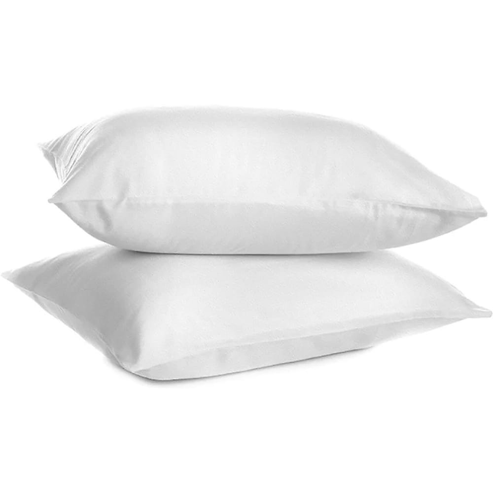 Protège oreiller polycoton blanc 65x65 cm
