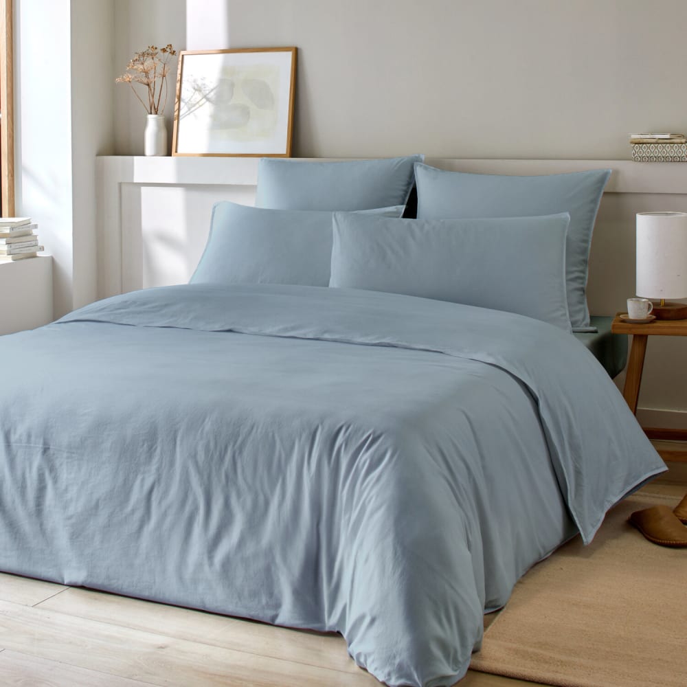 Parure housse de couette + taie(s) coton bamora 240x220 cm