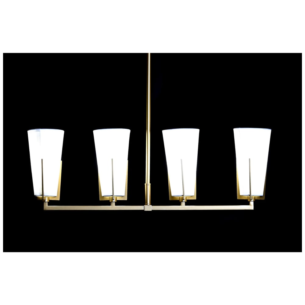 Plafonnier en acier et verre doré 67x14x22 cm — vue 4