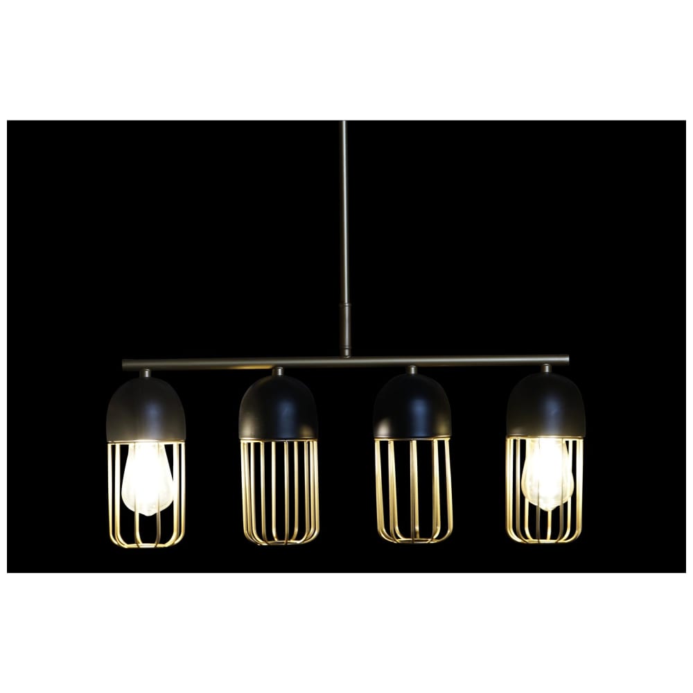 Plafonnier en acier noir 60x11x26 cm — vue 4
