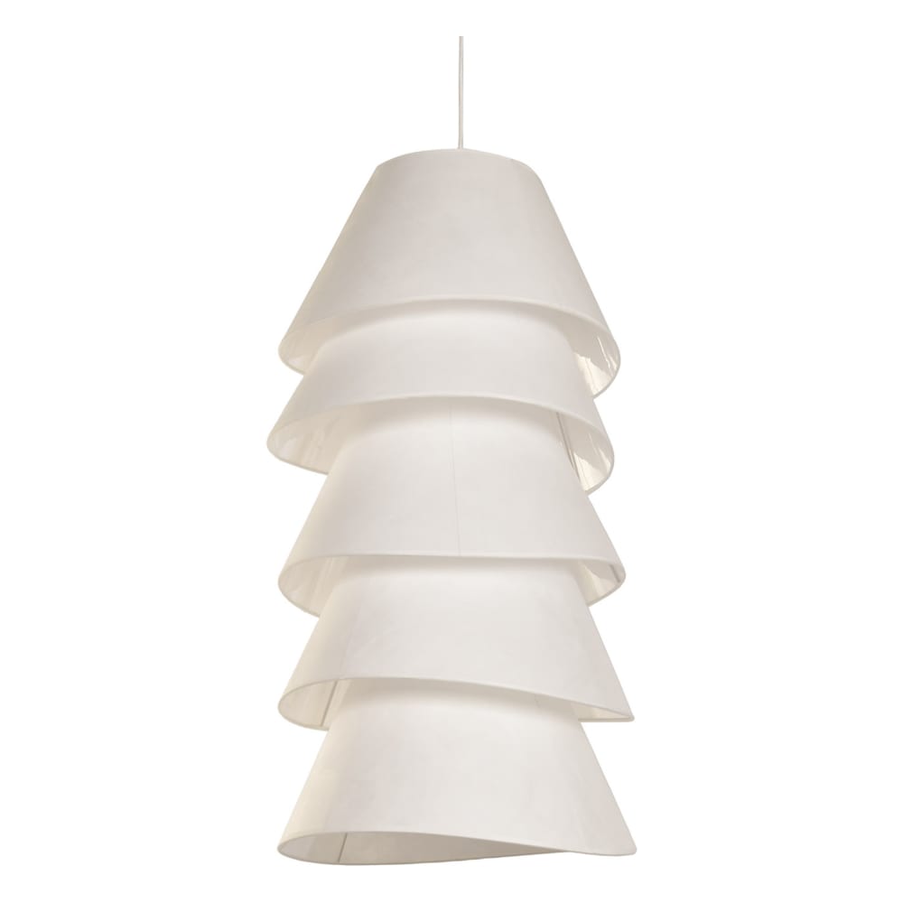 Plafonnier avec 5 abat-jour en polyester beige 47x47x98 cm