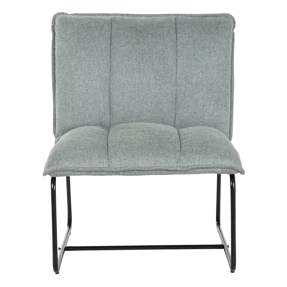 Fauteuil en polyester et acier vert 66x71x77 cm