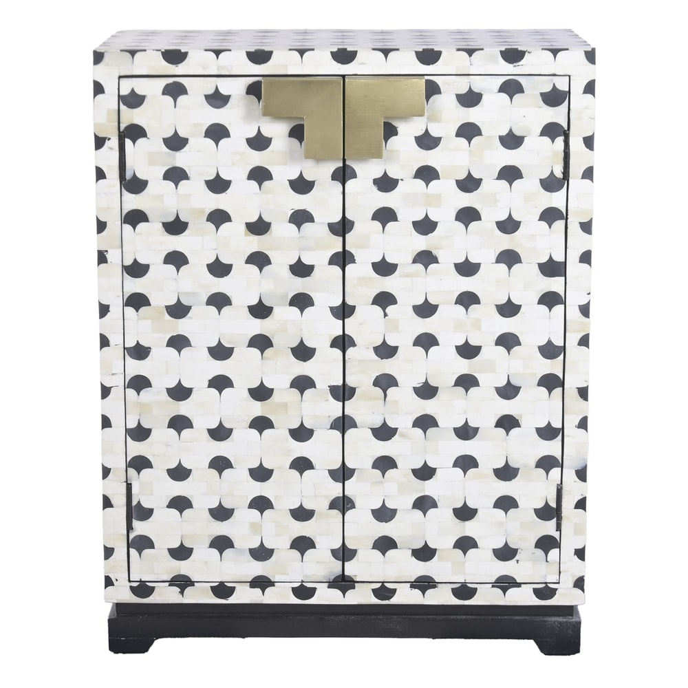 Armoire en nacre marqueterie multicolore 80x41x104 cm