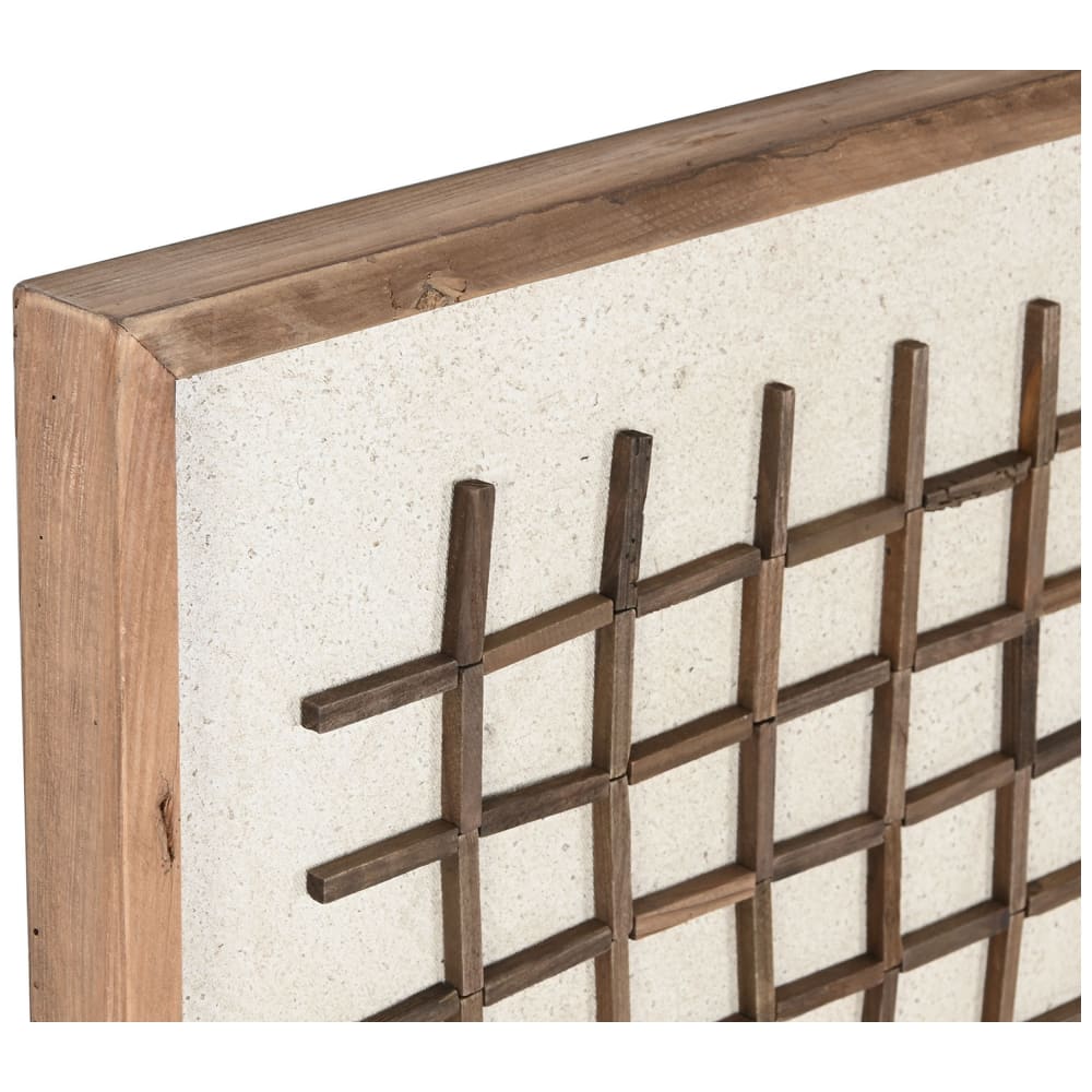 Tableau en bois recyclé de pin beige 62x4x82 cm — vue 4