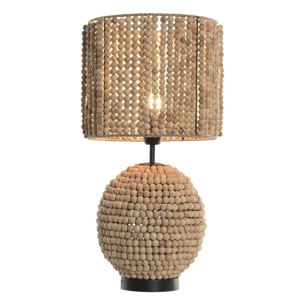 Lampe en bois et acier marron 28x28x56 cm — vue 4