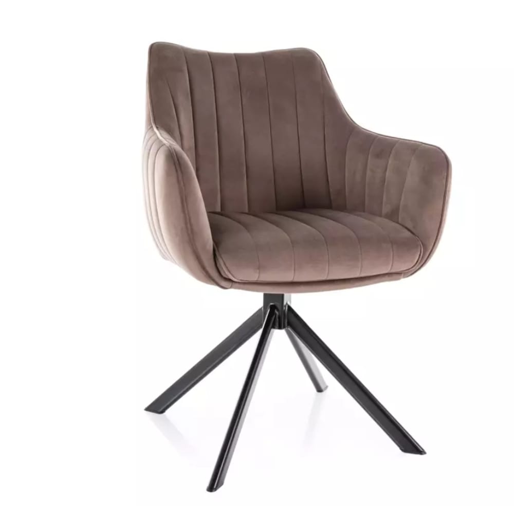 chaise pivotante en tissu