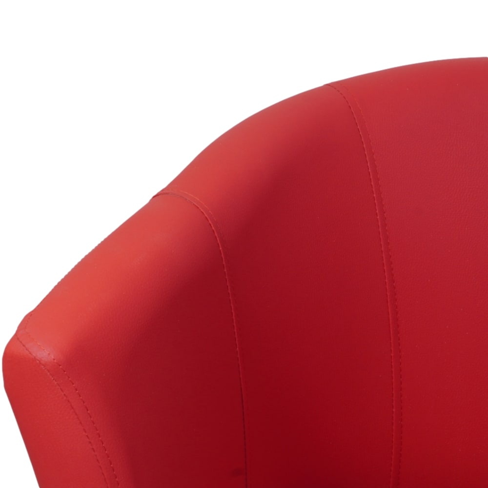 Fauteuil cabriolet confort en cuir rouge