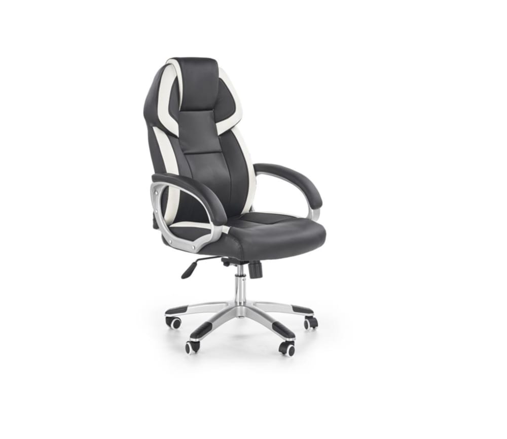 Fauteuil de bureau cuir noir et blanc Fauteuil de bureau cuir noir et blanc