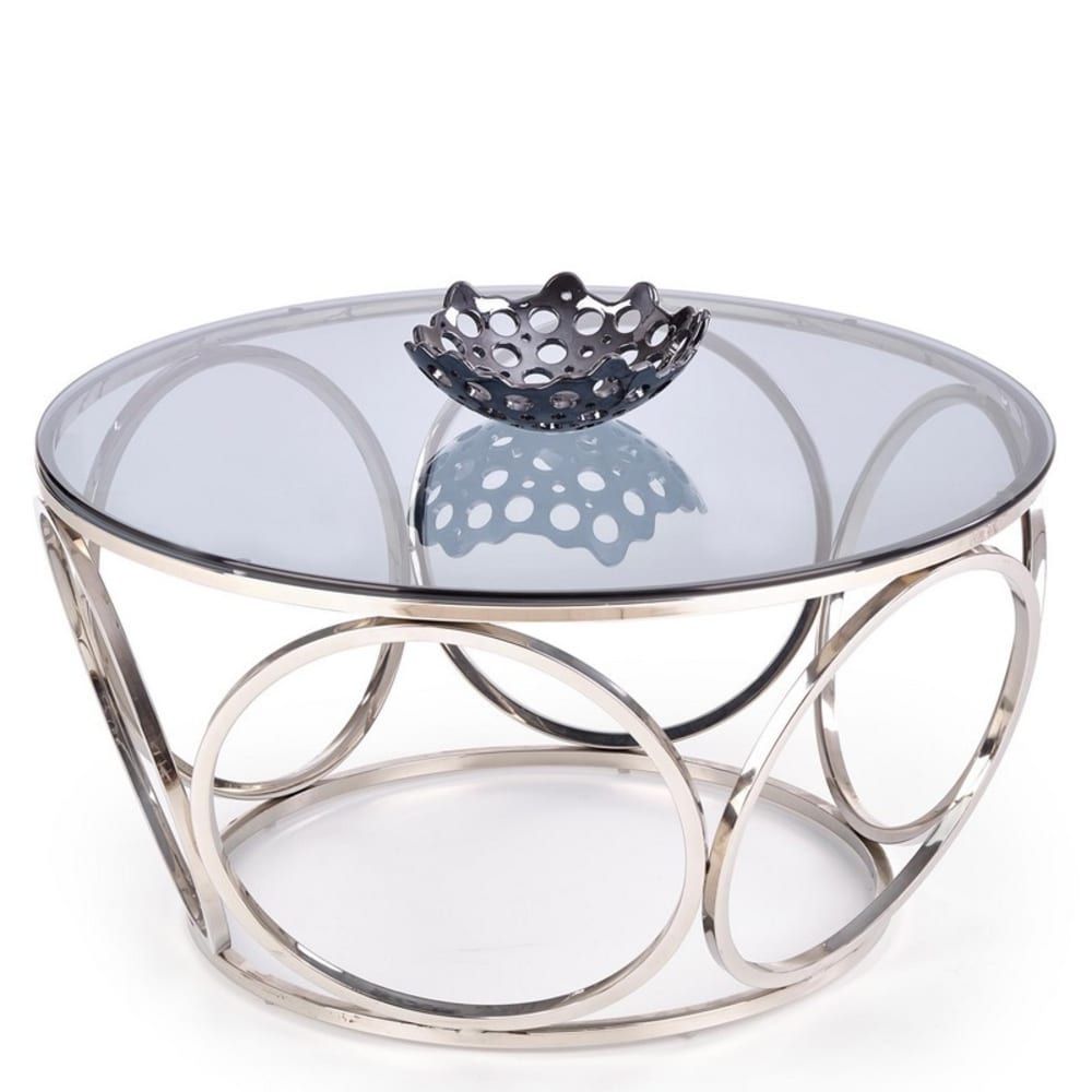 Table basse ronde acier
