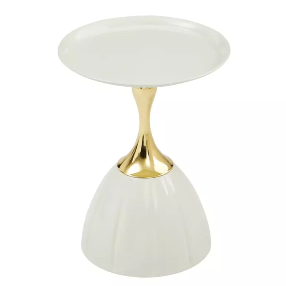 MSO Moderner Design-Couchtisch aus weißem Stahl style classic chic - Stahl