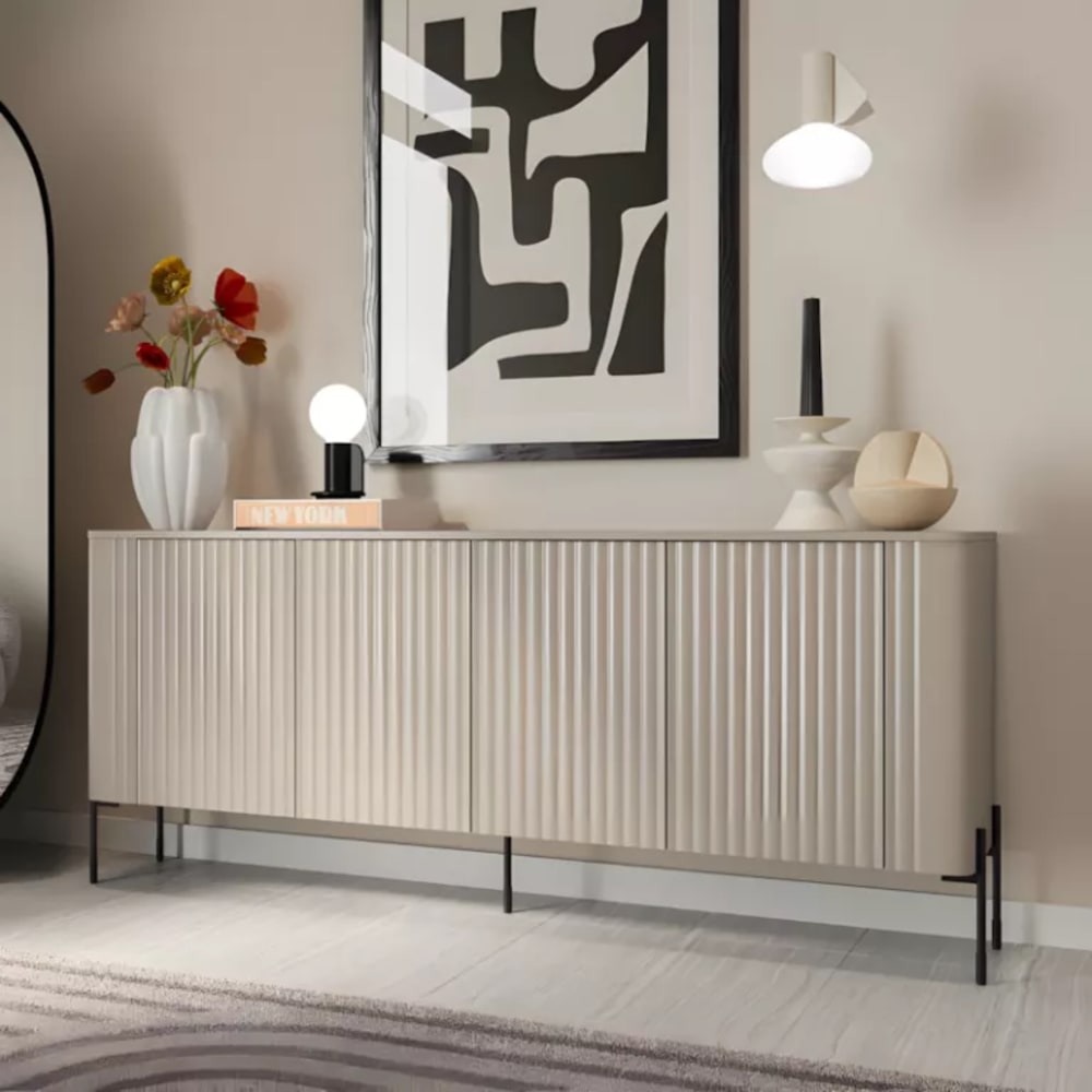 4-türiges Sideboard aus Kaschmir, 190 cm - Maisons Du Monde