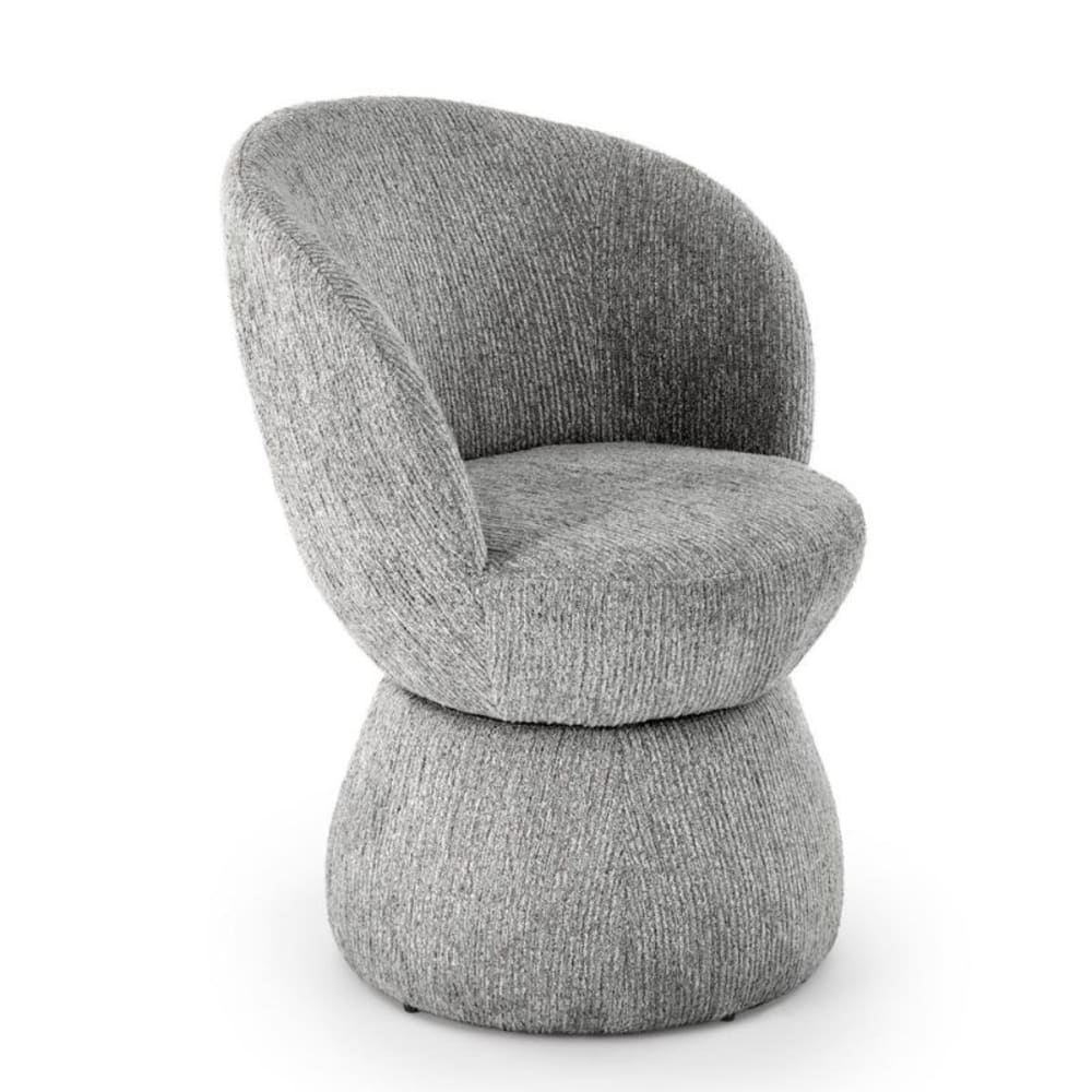 MSO Grauer Design-360°-Drehstuhl aus Stoff style modern Grau Stoff