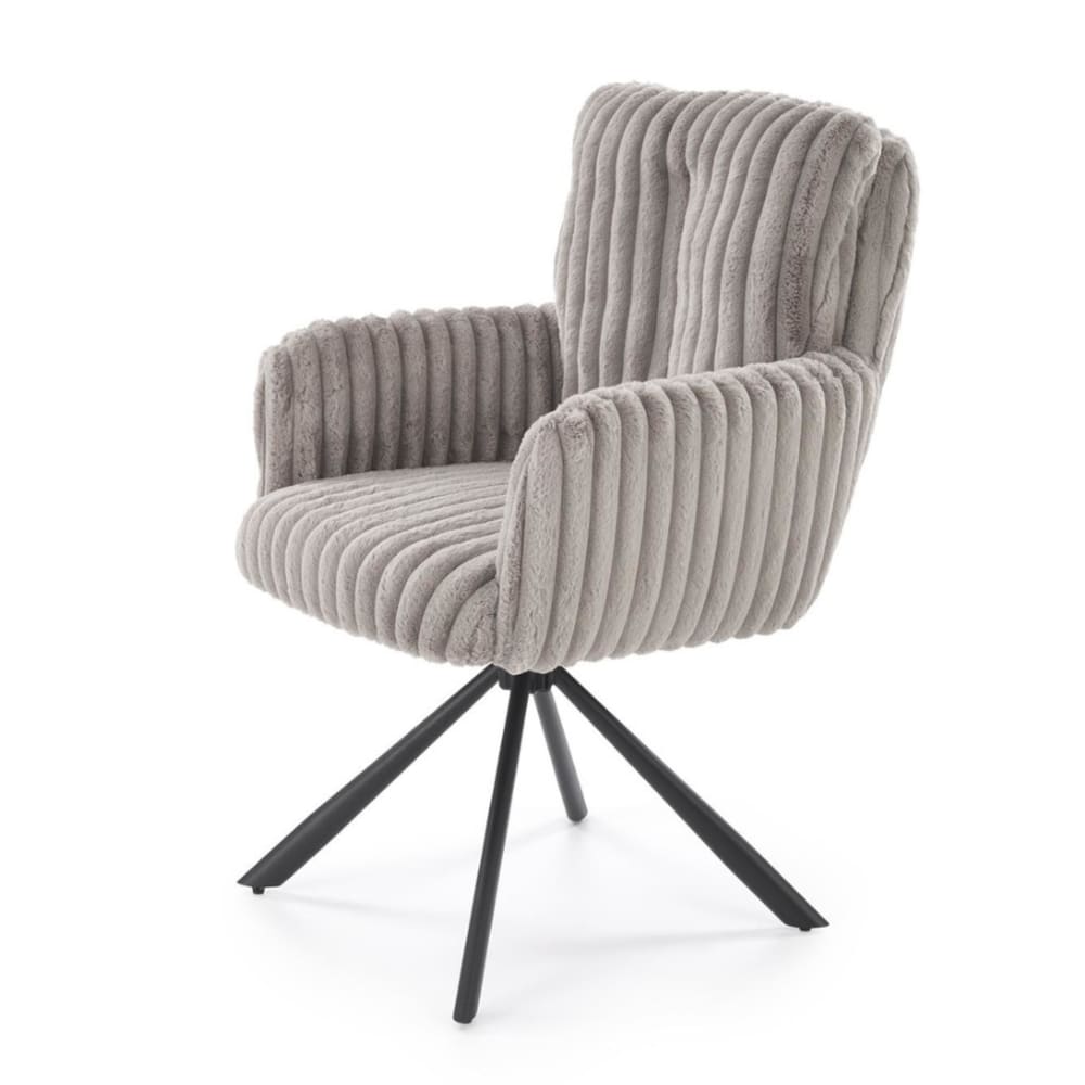 MSO Grauer Stuhl mit Holzgestell, 93 x 62 x 68 cm style modern Grau Holz