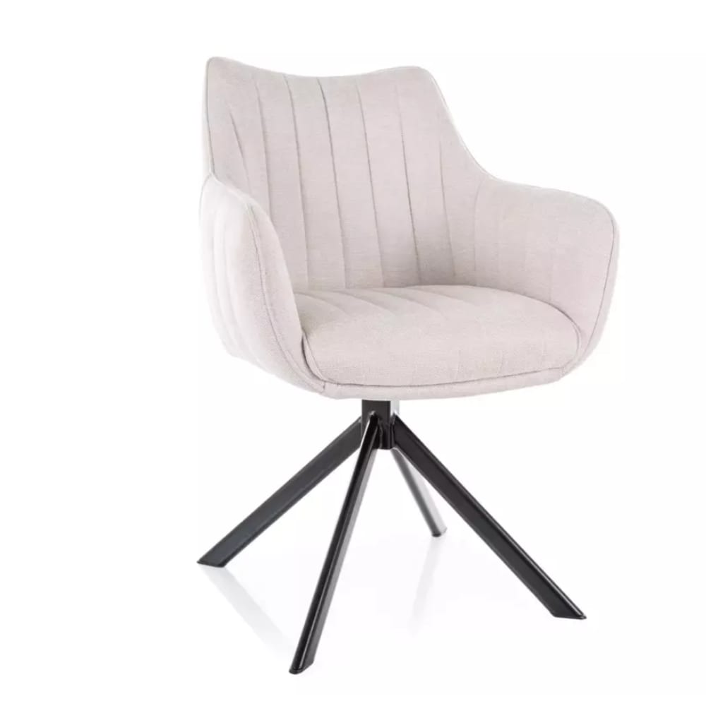chaise pivotante en tissu