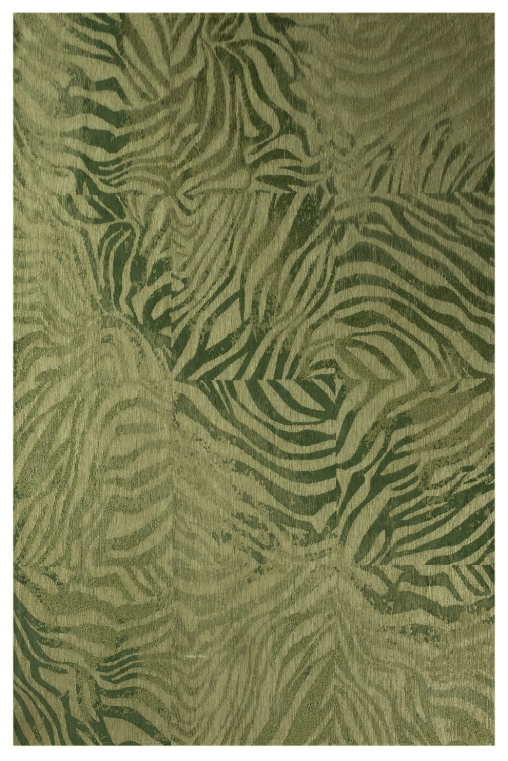 Novatrend Moderner flachgewebter Wohnzimmerteppich grün 80x150 cm - Pes - Polyester