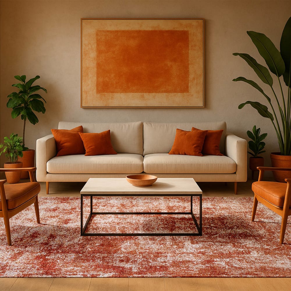 Lola & Moi PAINT LOLA&MOI - Teppich Rot 200x280 Rot Pes - Polyester