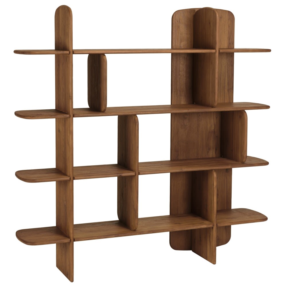 Bibliothèque 160x160cm en bois de teck recyclé Bibliothèque 160x160cm en bois de teck recyclé