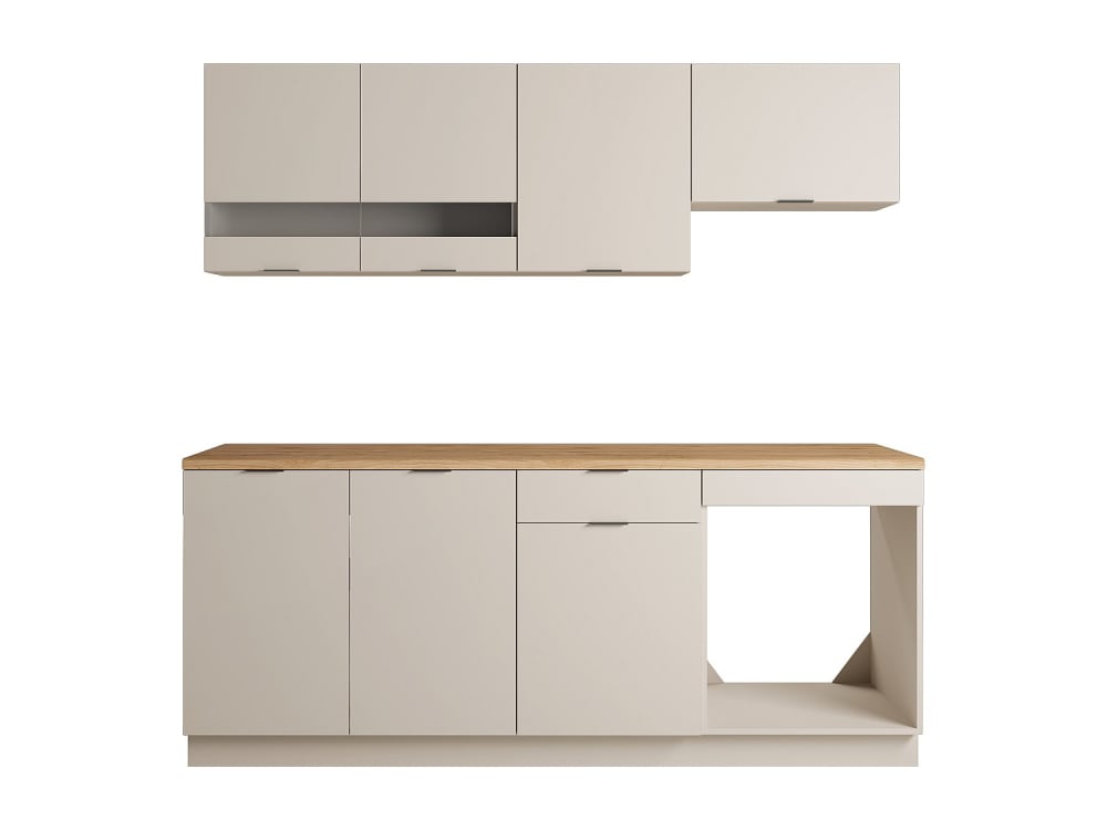 Cuisine complète panneau de particule beige Cuisine complète panneau de particule beige