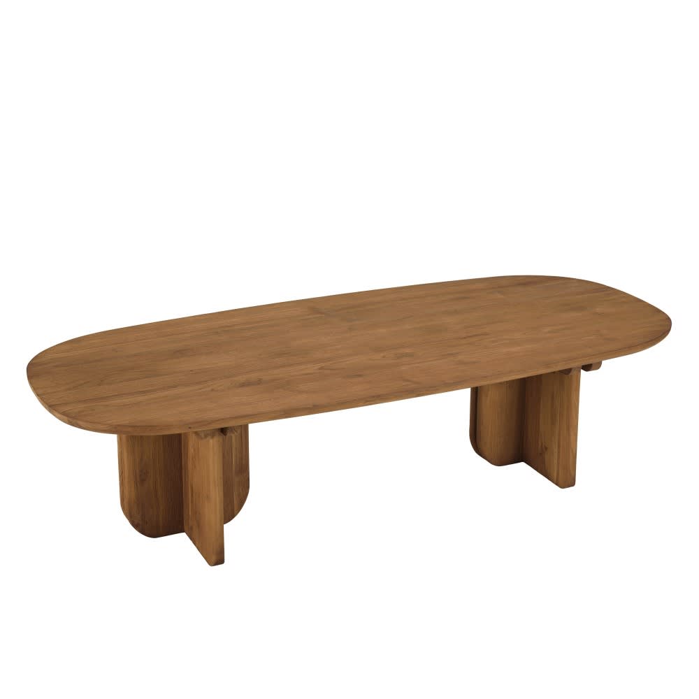 MACABANE Couchtisch aus recyceltem Teakholz style exotic Braun