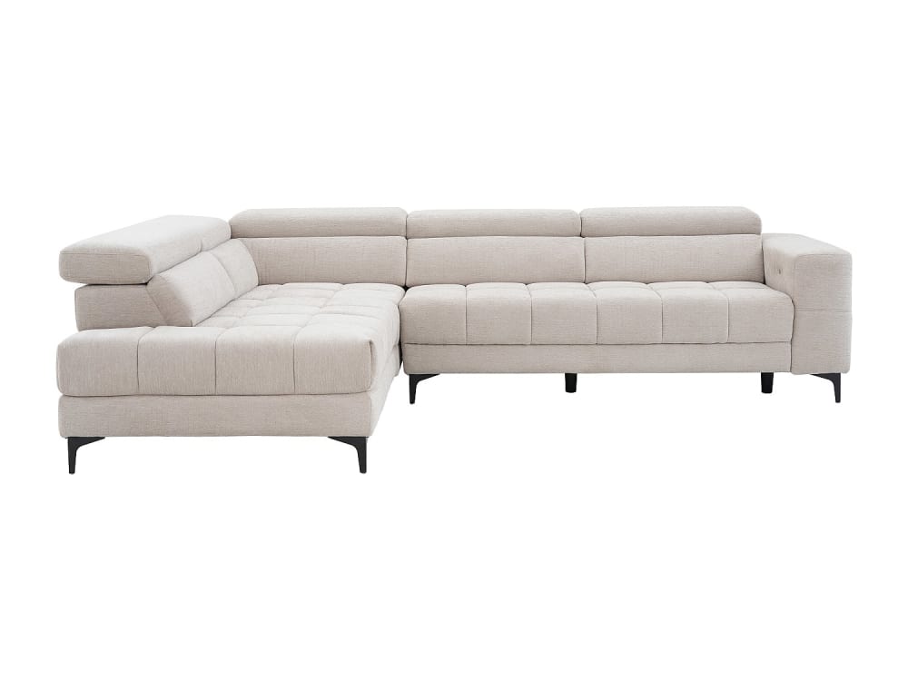 Canapé d'angle polyester 5 places beige Canapé d'angle polyester 5 places beige