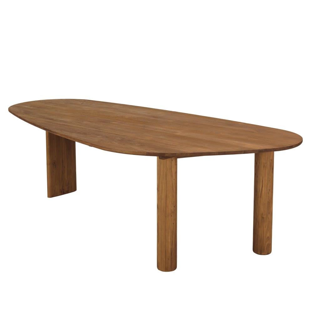 MACABANE Esstisch aus recyceltem Teakholz style exotic Braun