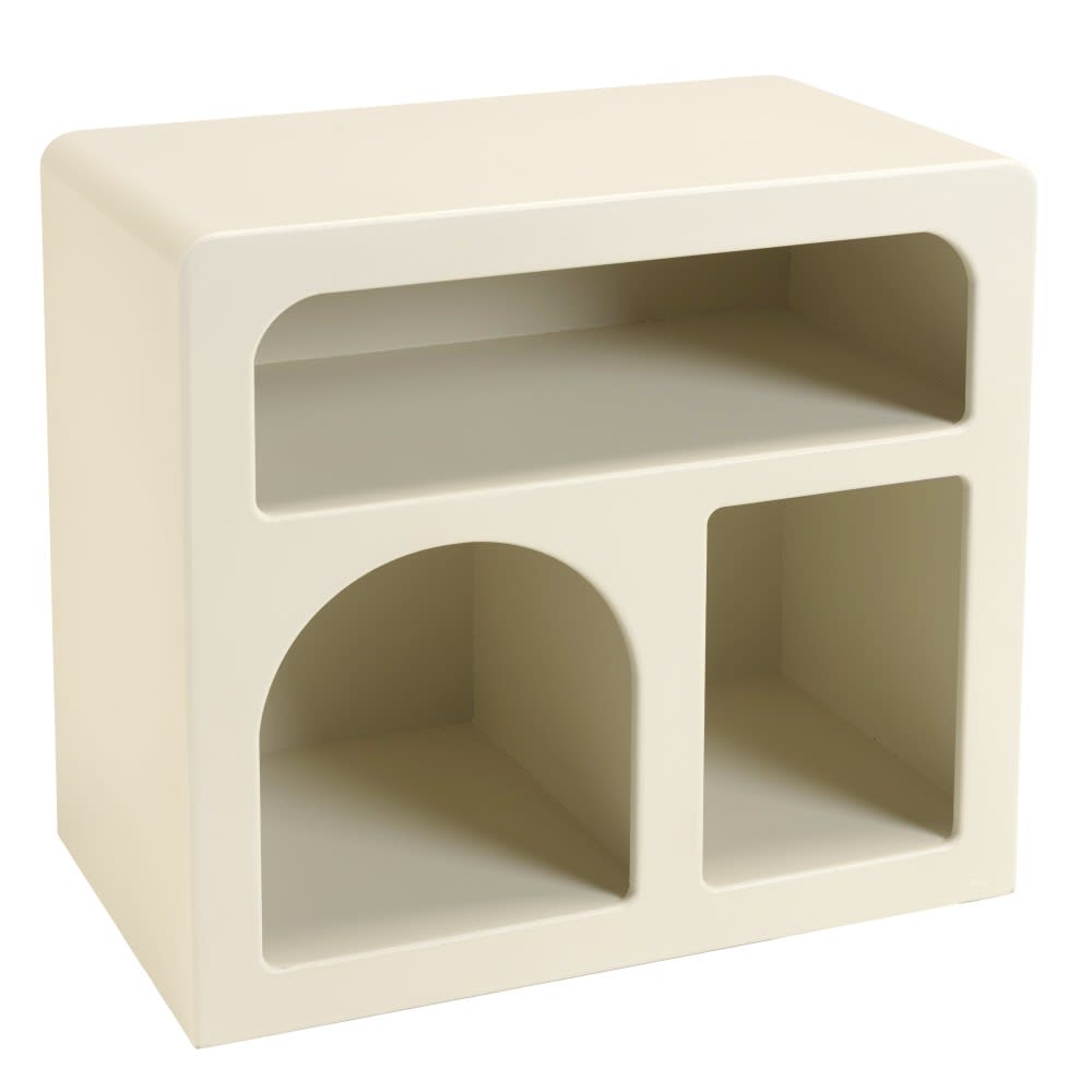 MACABANE Nachttisch mit 3 Fächern, 50 x 30 cm style classic chic Beige Spanplatte