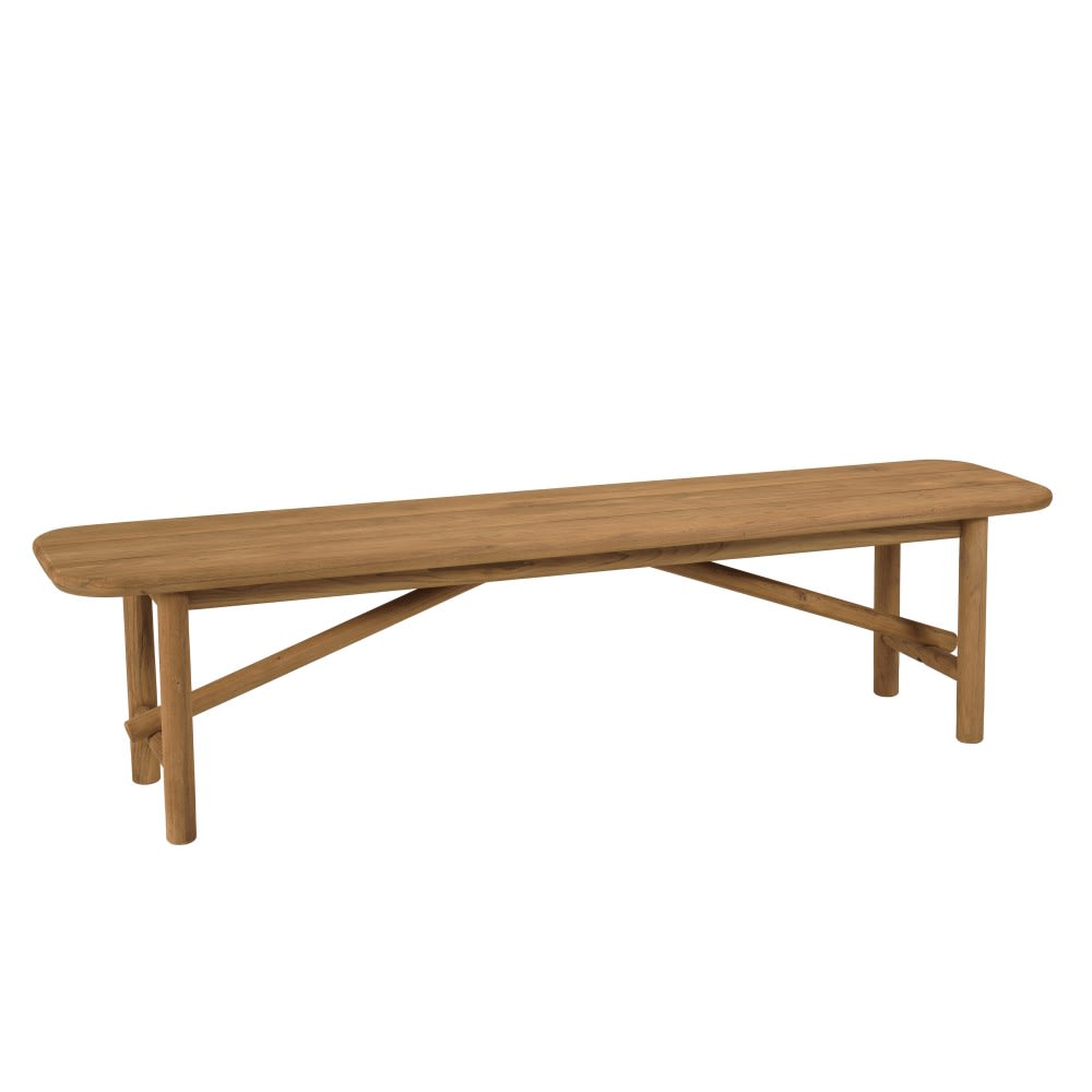 Banc de jardin 180x40cm en bois de teck recyclé