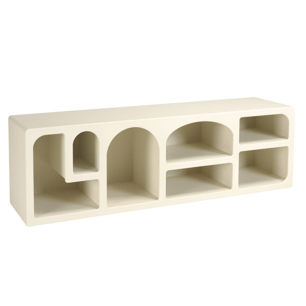Meuble tv 7 niches 160x40cm en bois peint Meuble tv 7 niches 160x40cm en bois peint