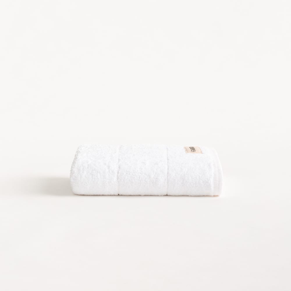 Serviette de toilette en coton 600 g blanc 50x100 cm